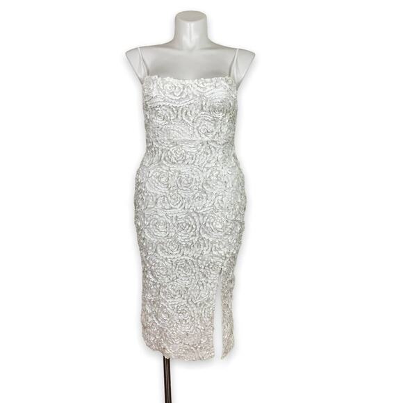 Just Me white sleeveless midi dress M - Picture 1 of 7